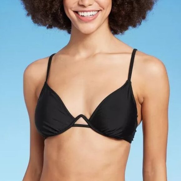 Wild Fable Black Underwire Cutout Bikini Top - Picture 1 of 4